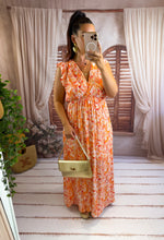 Charger l'image dans la galerie, Robe longue motif orange IZÏA  (38 au 48)