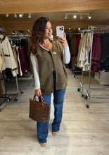 Charger l&#39;image dans la galerie, Veste sans manches chocolat CLARISSE (40 au 48)