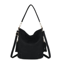 Charger l&#39;image dans la galerie, Sac effet daim noir CATIA