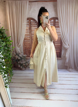 Charger l'image dans la galerie, Robe chemise longue beige LOLITA (36 au 40)