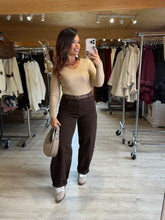 Charger l&#39;image dans la galerie, Pull côtelé camel MAISSANE (taille unique, 34 au 42)