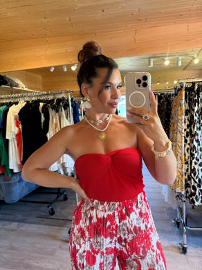 Top bustier rouge ( 36 au 44 )