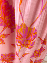 Charger l'image dans la galerie, Robe rose fleurs orangés SIRÈNE (36 au 48) New