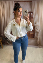 Charger l'image dans la galerie, Chemise blanche coeur or STELLA (36 au 48)