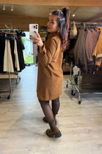 Charger l&#39;image dans la galerie, Robe velours camel MARIE (34 au 48)
