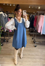 Charger l'image dans la galerie, Robe en jeans à bretelles ABI (42 au 48)