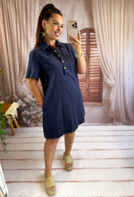 Charger l'image dans la galerie, Robe courte en jeans bleu marine BRAZIL (38 au 48)