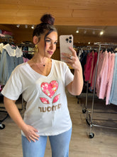 Charger l'image dans la galerie, T-shirt coeur amour rose OLIVIA (36 au 48)
