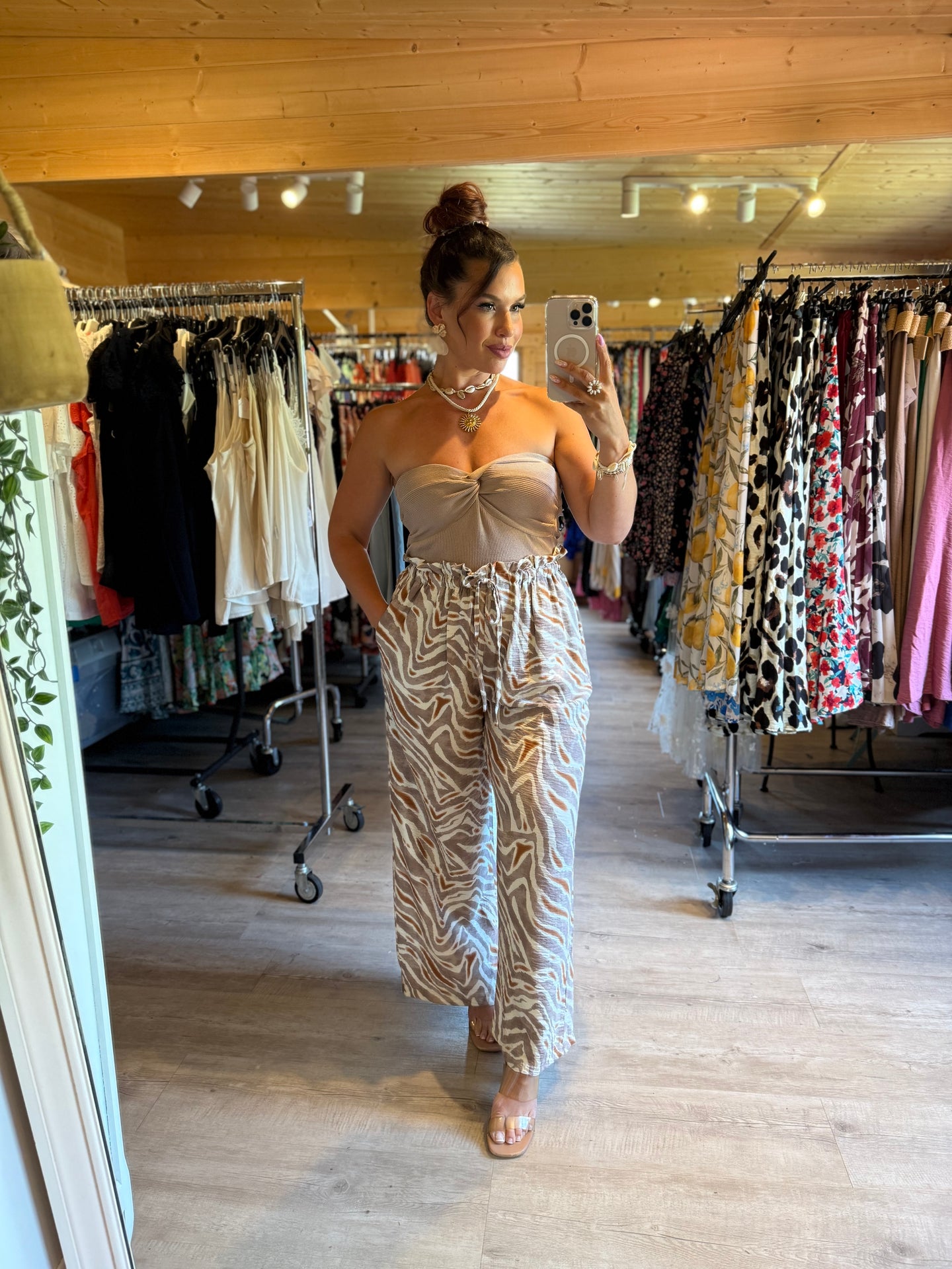 Pantalon zebre taupe ( 34 au 46 )
