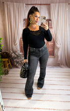 Charger l'image dans la galerie, Jeans flare gris AYA (34 au 42)