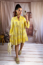 Charger l'image dans la galerie, Robe loose motif bandana jaune HELENA (36 au 46)