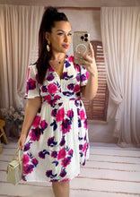 Charger l'image dans la galerie, Robe fleuri fuchsia TAMARA (36 au 48)