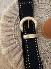 Charger l&#39;image dans la galerie, Ceinture noir or élastique emy