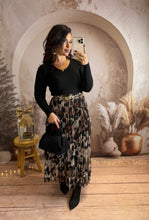 Charger l&#39;image dans la galerie, Jupe longue plissée léopard marron GABY (36 au petit 46) ⭐️