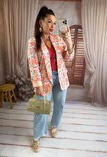 Charger l'image dans la galerie, Veste Blazer fleuri terracota TILIA (34 au 52)