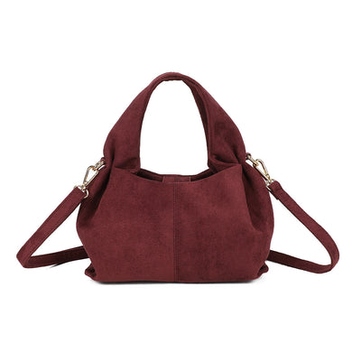 Sac effet daim bordeaux JACKIE