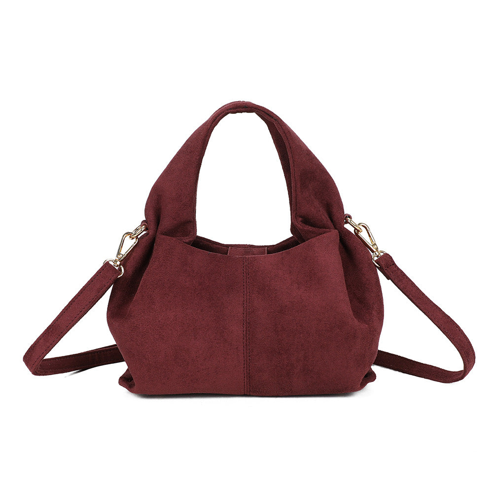 Sac effet daim bordeaux JACKIE