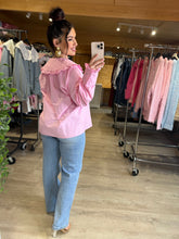 Charger l'image dans la galerie, Chemise uni, col claudine rose YULIA (34 au 48)