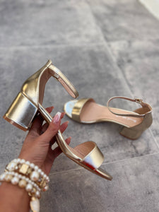Escarpin gold petit talon