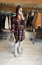 Charger l&#39;image dans la galerie, Robe motif camel EMMA (36 au 48)