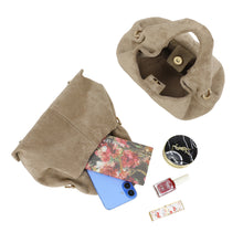 Charger l&#39;image dans la galerie, Sac effet daim taupe JACKIE