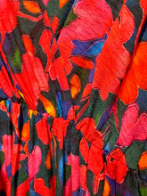 Charger l'image dans la galerie, Robe longue bleu motif fuchsia IZÏA  (38 au 48)