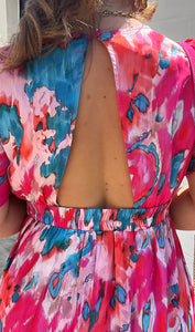 Robe dos nu Lynda fushia (reste taille s/m )