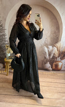 Charger l&#39;image dans la galerie, Robe longue noir irisé BIANCA (36 au 48) ⭐️