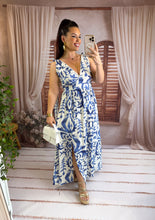 Charger l'image dans la galerie, Robe motif bleu multi position ASSIA (36 au 46)