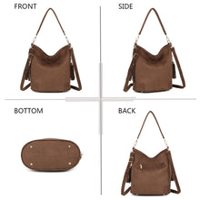 Charger l&#39;image dans la galerie, Sac effet daim chocolat CATIA