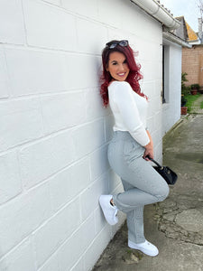 Pantalon taille haute Caro